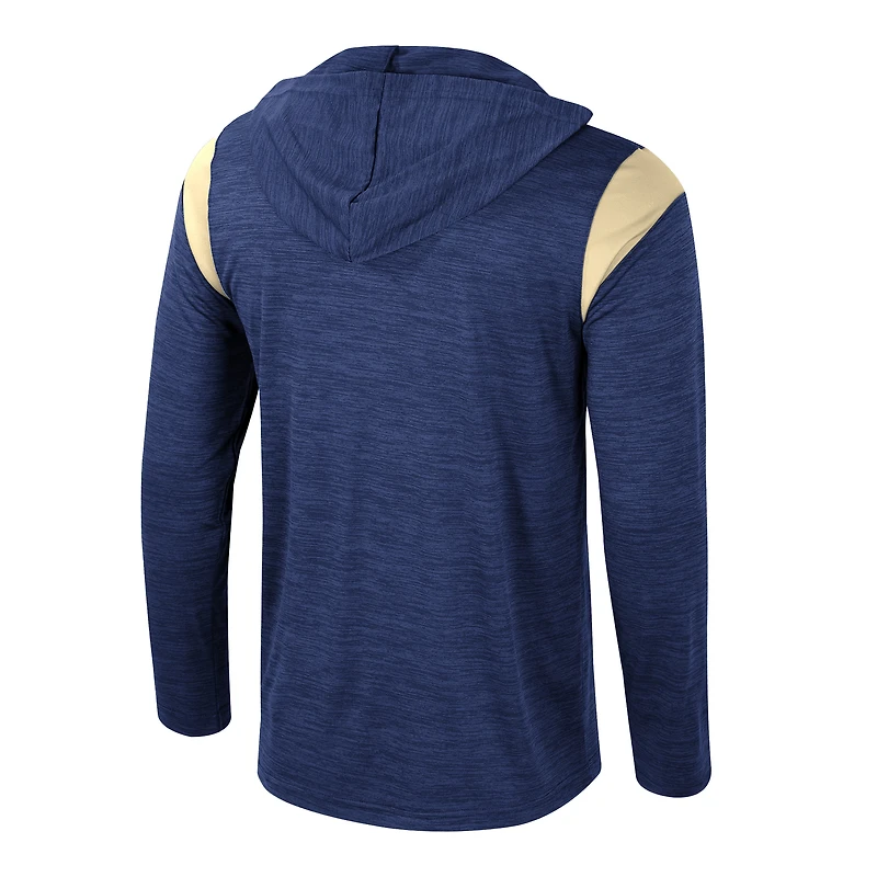 Men's Colosseum Navy Notre Dame Fighting Irish Dozer Half-Zip Windshirt