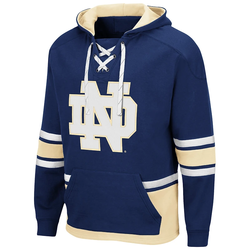 Men's Colosseum Navy Notre Dame Fighting Irish Lace Up 3.0 Pullover Hoodie