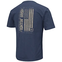 Colosseum Navy Notre Dame Fighting Irish OHT Military Appreciation Flag 2.0 T-shirt pour homme