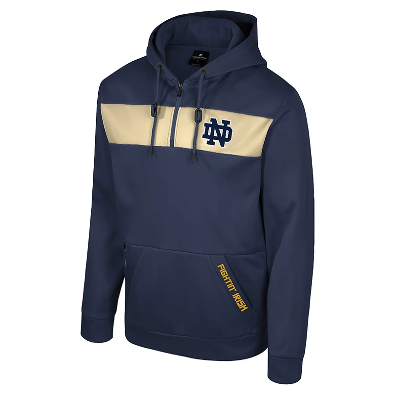 Sweat à capuche zippé Colosseum Navy Notre Dame Fighting Irish pour hommes