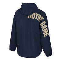 Veste anorak demi-zippée Colosseum Navy Notre Dame Fighting Irish Reloaded pour homme