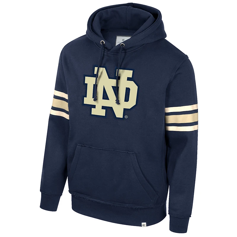 Men's Colosseum Navy Notre Dame Fighting Irish Saluting Pullover Hoodie