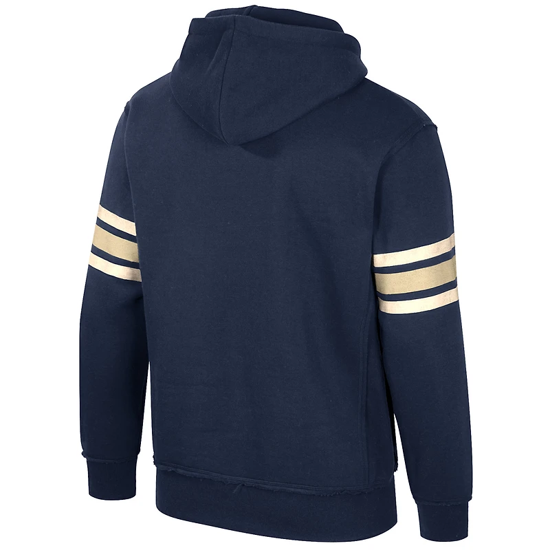 Men's Colosseum Navy Notre Dame Fighting Irish Saluting Pullover Hoodie