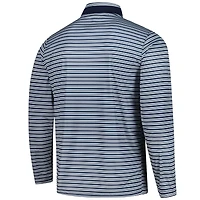 Men's Colosseum Navy Notre Dame Fighting Irish Striped Quarter-Zip Top