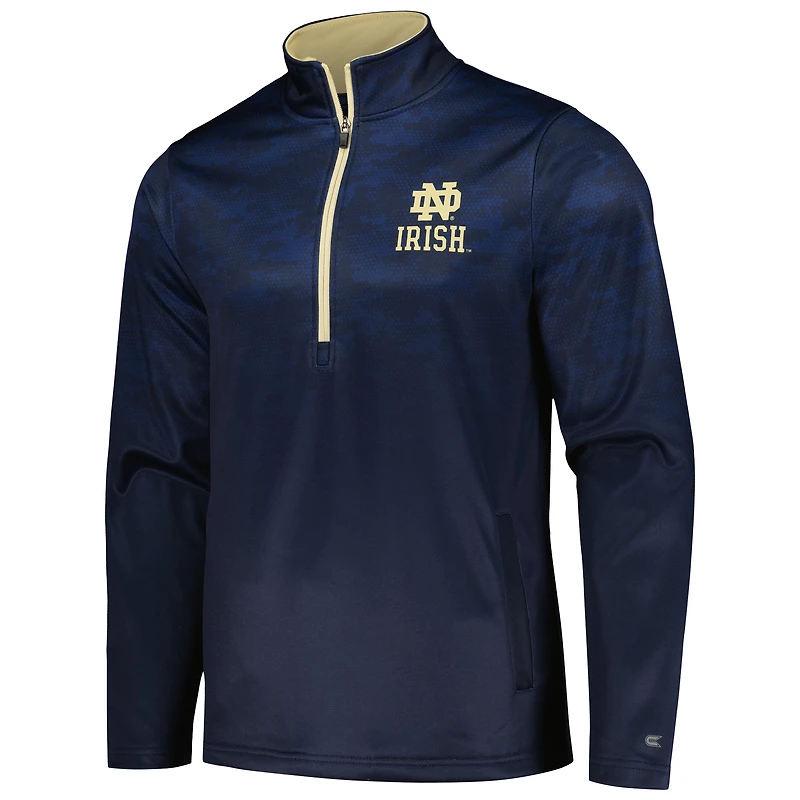 Colosseum Navy Notre Dame Fighting Irish The Machine Veste à demi-zip pour homme