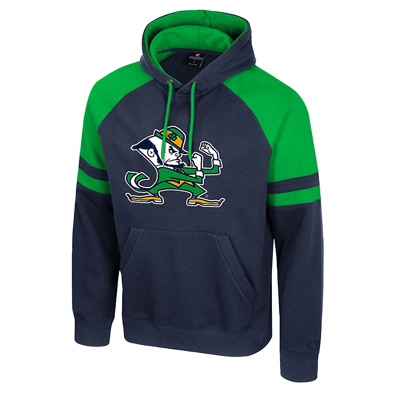 Men's Colosseum  Navy Notre Dame Fighting Irish Todd Raglan Pullover Hoodie