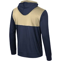 Men's Colosseum Navy Notre Dame Fighting Irish Warm Up Long Sleeve Hoodie T-Shirt