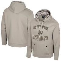 Men's Colosseum  Oatmeal Notre Dame Fighting Irish Operation Hat Trick Battalion Hoodie