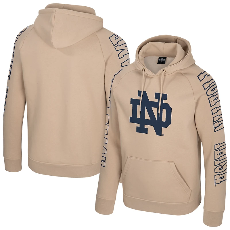Sweat à capuche raglan Big Break pour homme Colosseum Tan Notre Dame Fighting Irish