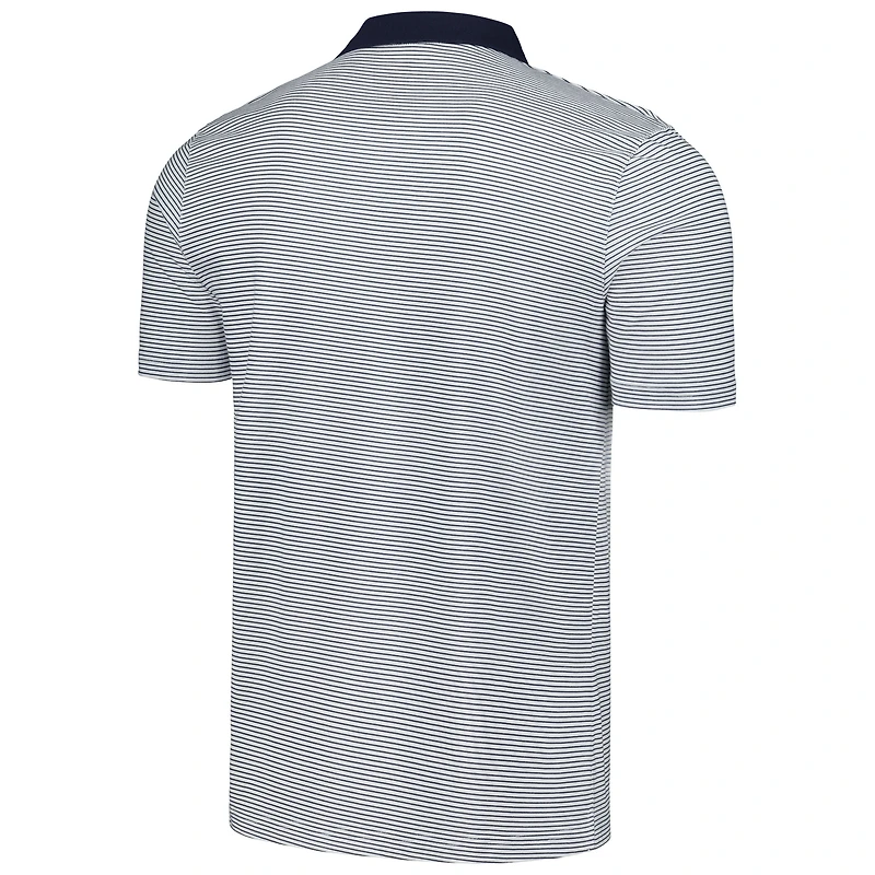 Men's Colosseum White/Navy Notre Dame Fighting Irish Print Stripe Polo