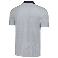 Men's Colosseum White/Navy Notre Dame Fighting Irish Print Stripe Polo