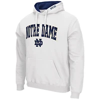Men's Colosseum White Notre Dame Fighting Irish Arch & Logo 3.0 Pullover Hoodie