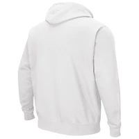 Men's Colosseum White Notre Dame Fighting Irish Arch & Logo 3.0 Pullover Hoodie