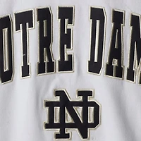 Men's Colosseum White Notre Dame Fighting Irish Arch & Logo Crew Neck Sweatshirt