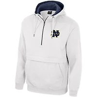 Sweat à capuche demi-zippé Colosseum White Notre Dame Fighting Irish pour hommes