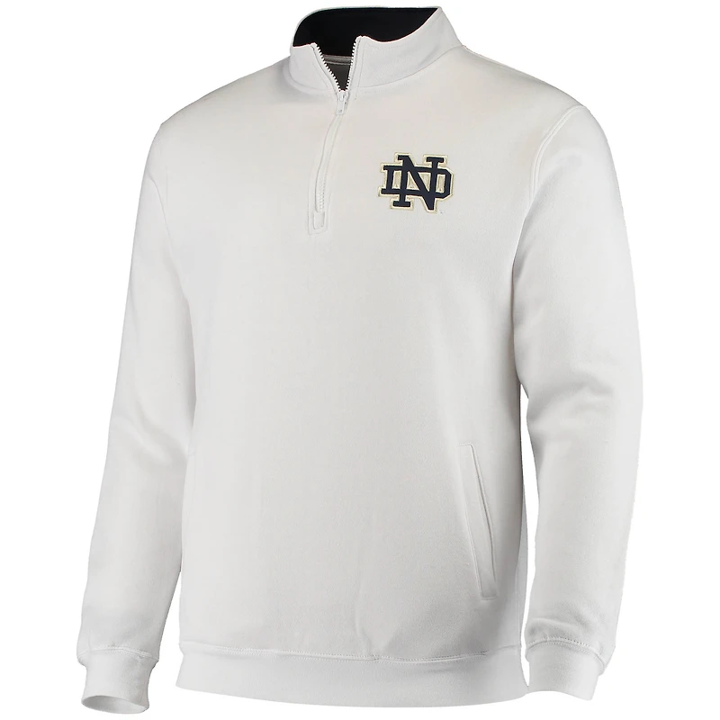 Men's Colosseum White Notre Dame Fighting Irish Tortugas Logo Quarter-Zip Jacket