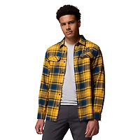 Chemise boutonnée à manches longues en flanelle Omni-Wick pour homme Columbia Gold Notre Dame Fighting Irish