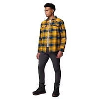 Chemise boutonnée à manches longues en flanelle Omni-Wick pour homme Columbia Gold Notre Dame Fighting Irish