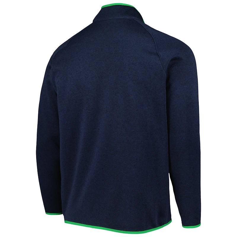 Columbia Navy Notre Dame Fighting Irish Canyon Point Omni-Shield Raglan Half-Zip Pullover pour homme