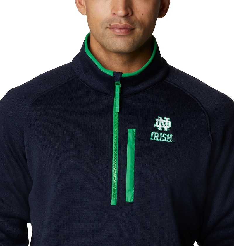 Columbia Navy Notre Dame Fighting Irish Canyon Point Omni-Shield Raglan Half-Zip Pullover pour homme