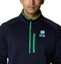 Columbia Navy Notre Dame Fighting Irish Canyon Point Omni-Shield Raglan Half-Zip Pullover pour homme
