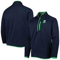 Columbia Navy Notre Dame Fighting Irish Canyon Point Omni-Shield Raglan Half-Zip Pullover pour homme