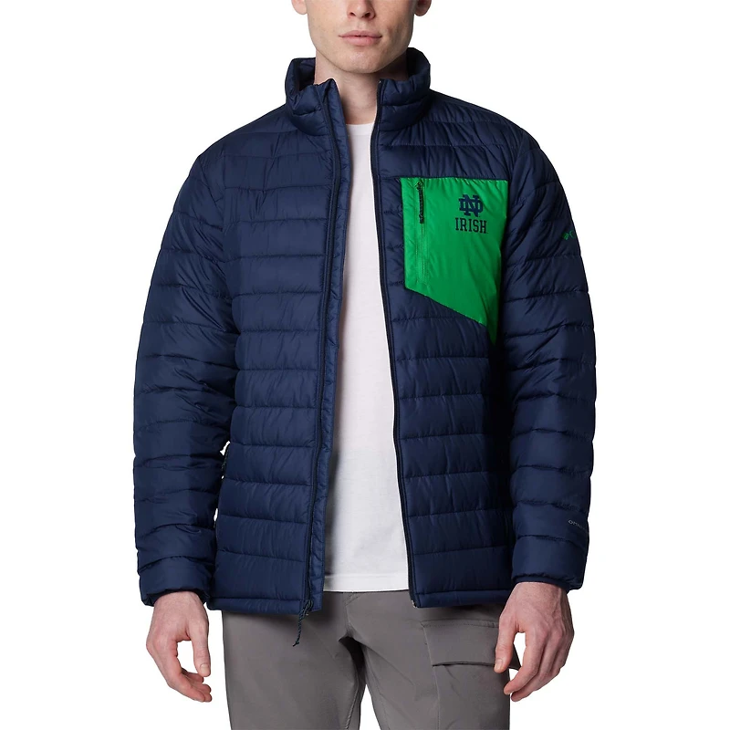 Veste isolante entièrement zippée Omni-Heat Infinity Double Blitz de Columbia pour homme, bleu marine, Notre Dame Fighting Irish