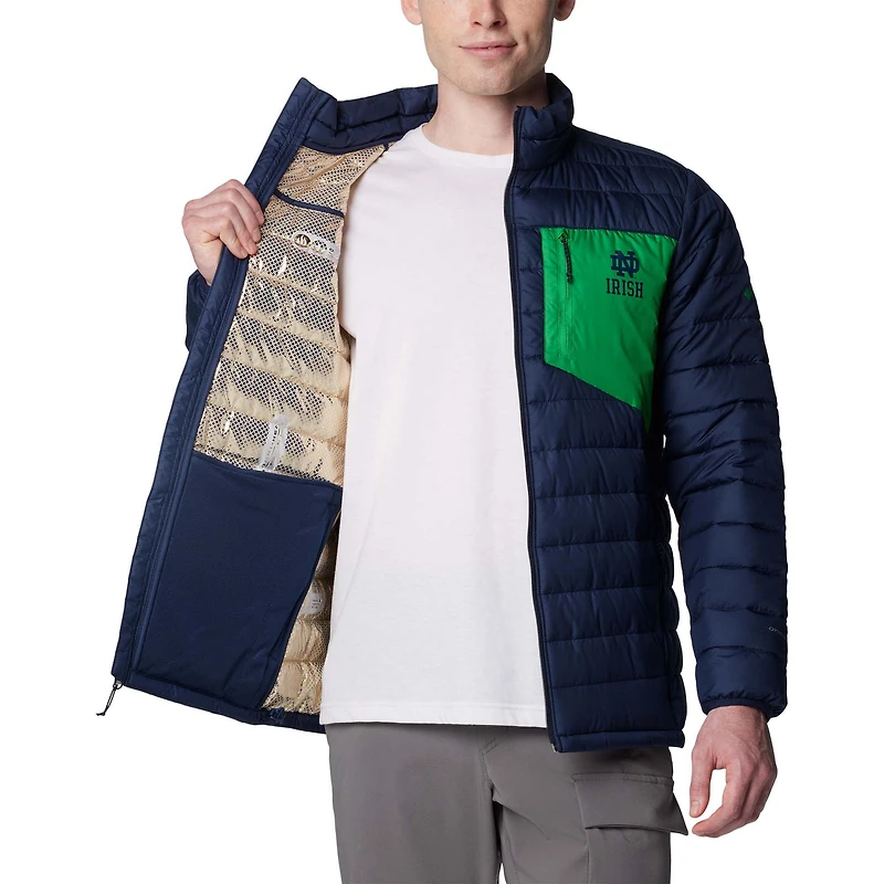 Veste isolante entièrement zippée Omni-Heat Infinity Double Blitz de Columbia pour homme, bleu marine, Notre Dame Fighting Irish