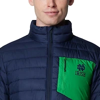 Veste isolante entièrement zippée Omni-Heat Infinity Double Blitz de Columbia pour homme, bleu marine, Notre Dame Fighting Irish