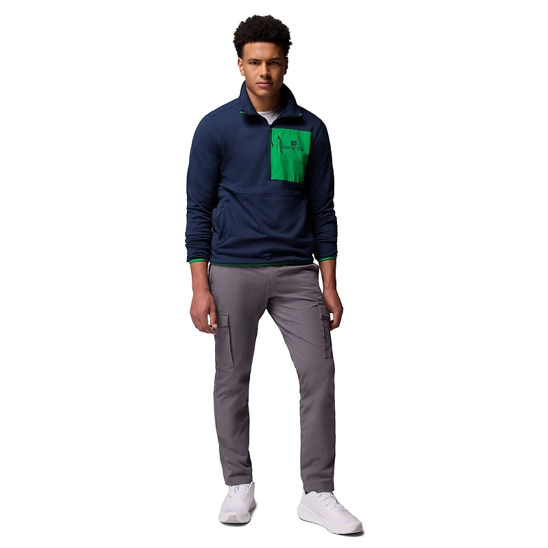Pull-over demi-zippé Omni-Wick bleu marine Columbia Notre Dame Fighting Irish Hike pour homme