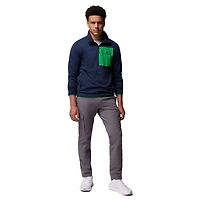 Pull-over demi-zippé Omni-Wick bleu marine Columbia Notre Dame Fighting Irish Hike pour homme
