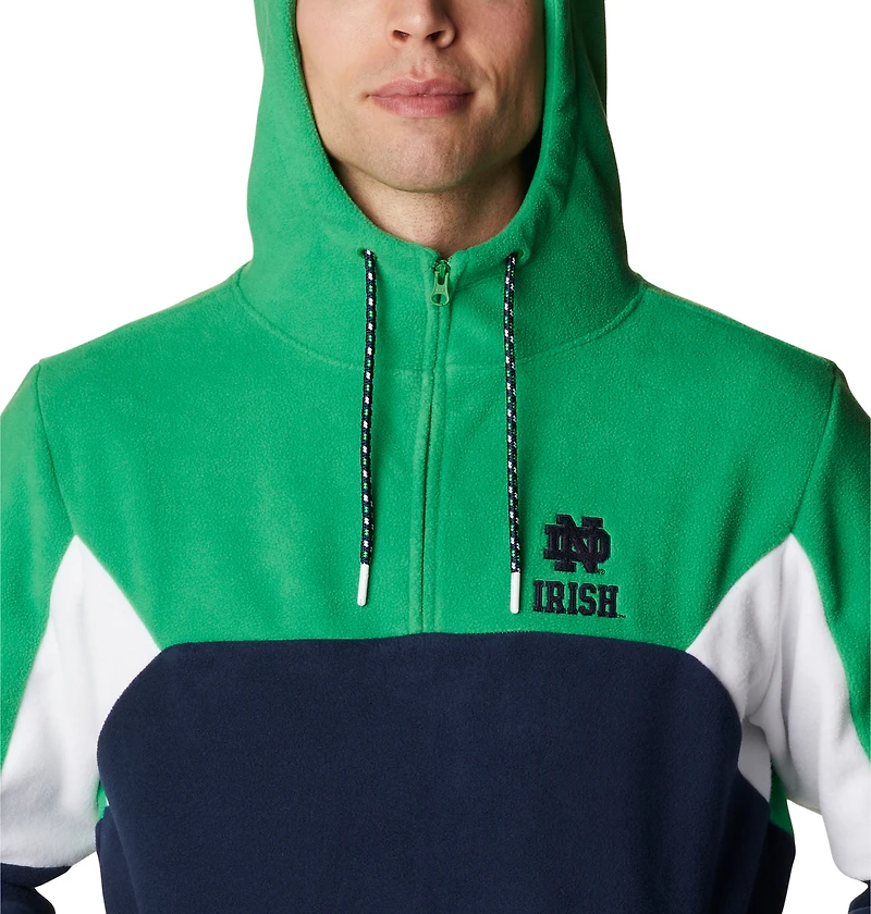 Sweat à capuche Columbia bleu marine/vert Notre Dame Fighting Irish Lodge pour homme