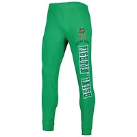 Men's Concepts Sport Heather Green/Heather Charcoal Notre Dame Fighting Irish Meter Long Sleeve Hoodie T-Shirt & Jogger Pajama Set