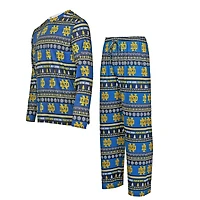 Ensemble de nuit pour homme Concepts Sport Navy Notre Dame Fighting Irish Swivel avec t-shirt à manches longues et pantalon