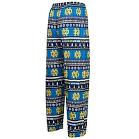Ensemble de nuit pour homme Concepts Sport Navy Notre Dame Fighting Irish Swivel avec t-shirt à manches longues et pantalon