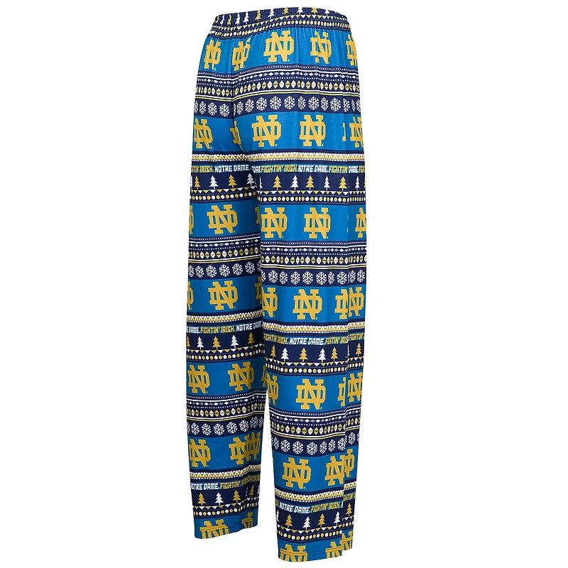 Men's Concepts Sport Navy Notre Dame Fighting Irish Swivel Long Sleeve Top & Pants Sleep Set
