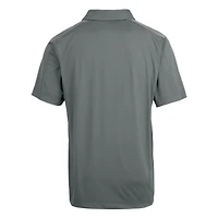 Polo texturé stretch Cutter & Buck gris pour homme, logo des anciens élèves Fighting Irish de Notre Dame