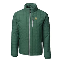 Men's Cutter & Buck  Navy Notre Dame Fighting Irish Alumni Logo Rainier PrimaLoft Eco Insulated Full-Zip Puffer Vest