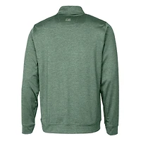 Men's Cutter & Buck  Green Notre Dame Fighting Irish Alumni Logo Stealth Heathered Quarter-Zip Pullover Top