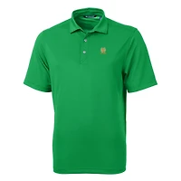 Polo en piqué écologique recyclé pour homme, vert Cutter & Buck, avec logo des anciens élèves Fighting Irish de Notre Dame