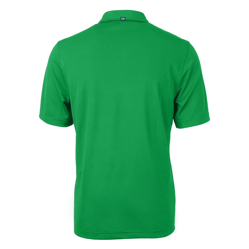 Polo en piqué écologique recyclé pour homme, vert Cutter & Buck, avec logo des anciens élèves Fighting Irish de Notre Dame