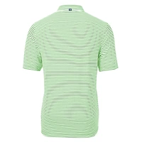 Men's Cutter & Buck  Green Notre Dame Fighting Irish Alumni Logo Virtue Eco Pique Stripe Recycled Polo
