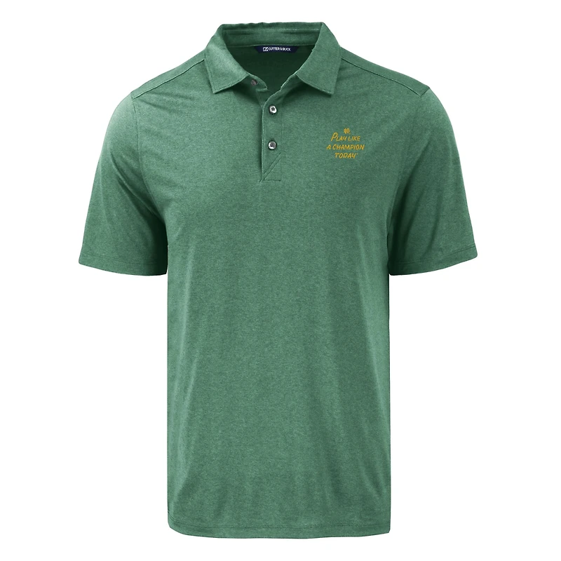 Polo Cutter & Buck vert Notre Dame Fighting Irish pour homme, style « Play Like A Champion Today », Coastline Epic Comfort, éco-recyclé