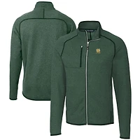 Veste en tricot zippé pour homme, coupe-vent et buck, vert chiné, avec logo des anciens élèves Fighting Irish de Notre Dame