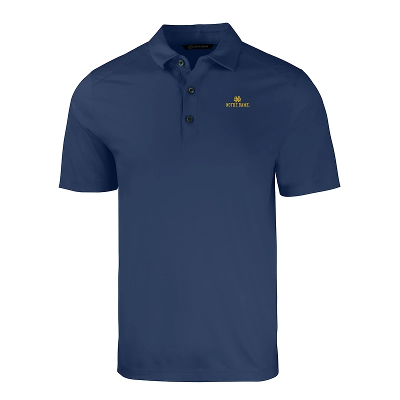 Men's Cutter & Buck Heather Navy Notre Dame Fighting Irish Big Tall Forge Eco Stretch Recycled Polo