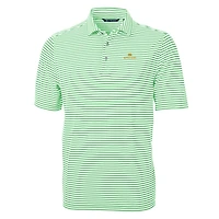 Men's Cutter & Buck Kelly Green Notre Dame Fighting Irish Virtue Eco Pique Stripe Recycled Polo