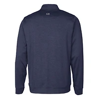 Men's Cutter & Buck  Navy Notre Dame Fighting Irish Alumni Logo Stealth Heathered Quarter-Zip Pullover Top