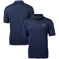 Men's Cutter & Buck Navy Notre Dame Fighting Irish Big Tall Play Like A Champion Today Virtue Eco Pique Tile Print Recycled DryTec Polo