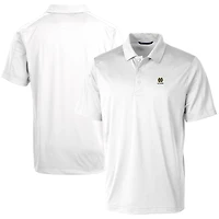 Polo texturé stretch Cutter & Buck blanc pour homme, logo des anciens élèves Fighting Irish de Notre Dame