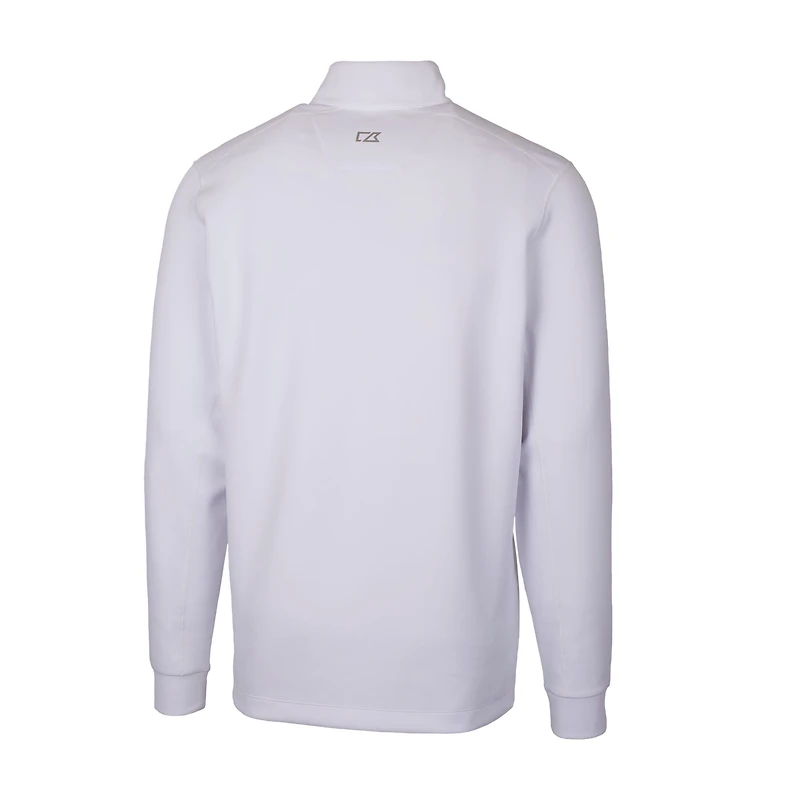 Men's Cutter & Buck  White Notre Dame Fighting Irish Alumni Logo Traverse Stretch Quarter-Zip Pullover Top